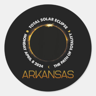 Adesivo Redondo Total Eclipse Solar 2024 Totalidade Americana abri