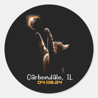 Adesivo Redondo Total Solar Eclipse Carbondale Illinois