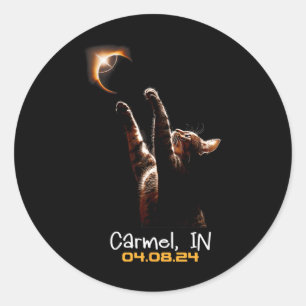 Adesivo Redondo Total Solar Eclipse Carmel Indiana