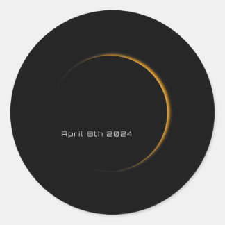 Adesivo Redondo Total Solar Eclipse Da América Do excelente, Abril