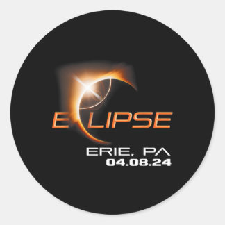 Adesivo Redondo Total Solar Eclipse Erie Pensilvânia