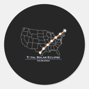 Adesivo Redondo Total Total Eclipse Solar abril 8 2024