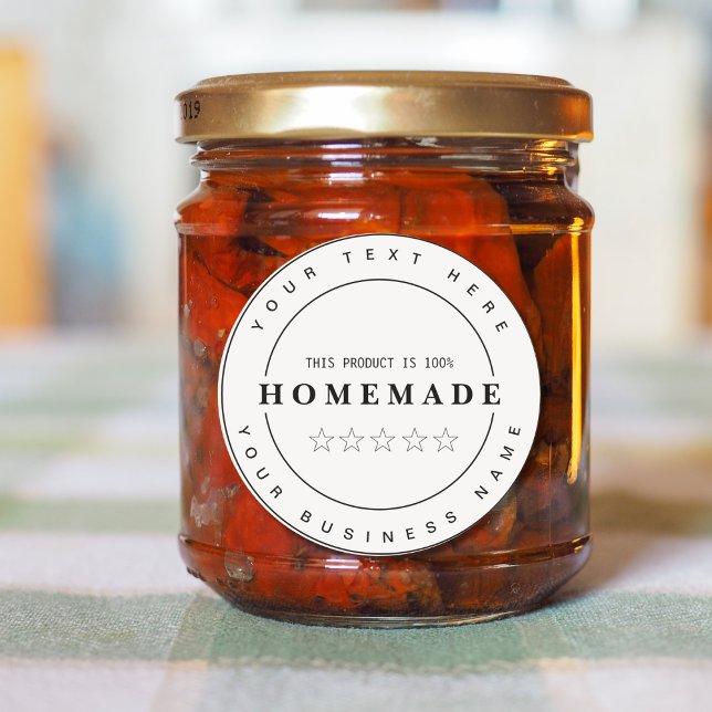 Adesivo Redondo Totalmente editável Pequena Empresa CASEIRO (Criador carregado)