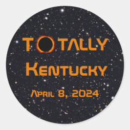 Adesivo Redondo Totalmente Kentucky 2024 Solar Eclipse