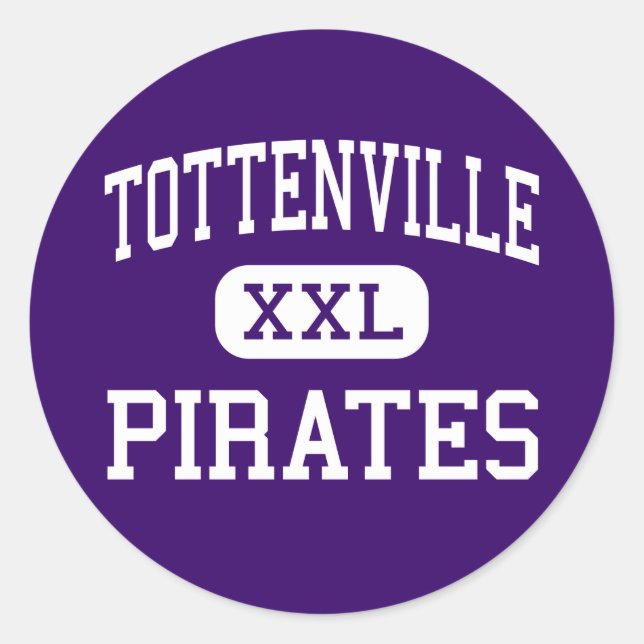 Adesivo Redondo Tottenville - Piratas - Alto - Staten Island (Frente)