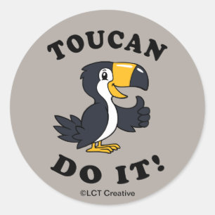 Adesivo Redondo Toucan fá-lo