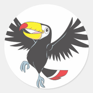 Adesivo Redondo Toucan feliz