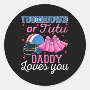 Adesivo Redondo Touchdown Ou Tutu Papai Te Ama Futebol Ba 