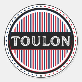 Adesivo Redondo Toulon City Pride Emblem – French Identity