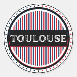 Adesivo Redondo Toulouse City Pride Emblem – French Identity