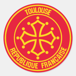 Adesivo Redondo Toulouse Round Emblem