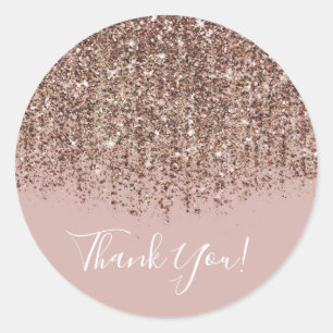 Adesivo Redondo Toupe Bege Rosa Bronze Dourado Rosa Glitter Festa