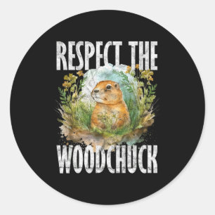 Adesivo Redondo Toupeira Respeita O Marmota _2