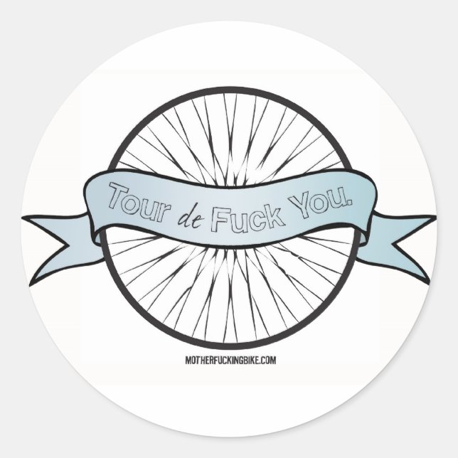 Adesivo Redondo Tour de F*ck You Sticker (Frente)