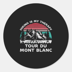 Adesivo Redondo Toure du mont blanc masculino de caminhada é terap