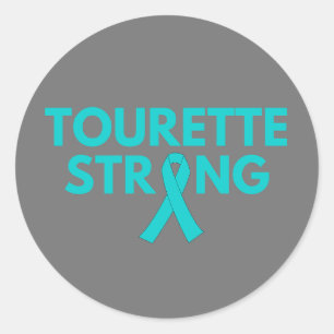 Adesivo Redondo Tourette Strong Sticker para sensibilização