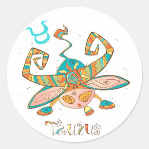 Adesivo Redondo Touro Taurus