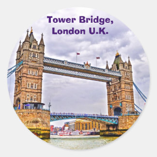 Adesivo Redondo Tower Bridge London, England Art design
