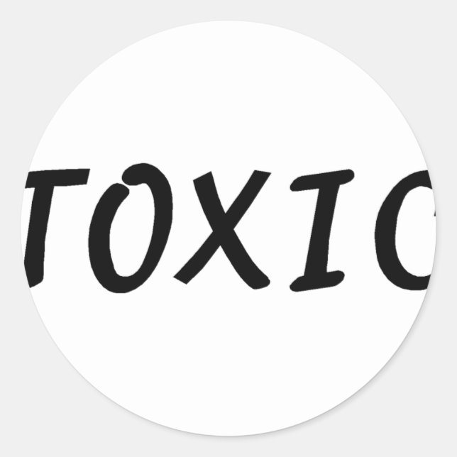 Adesivo Redondo Tóxico (Frente)