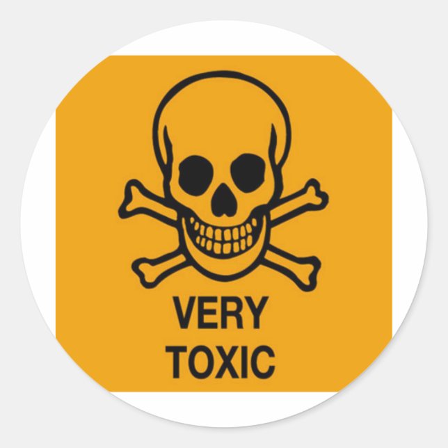 Adesivo Redondo Tóxico (Frente)