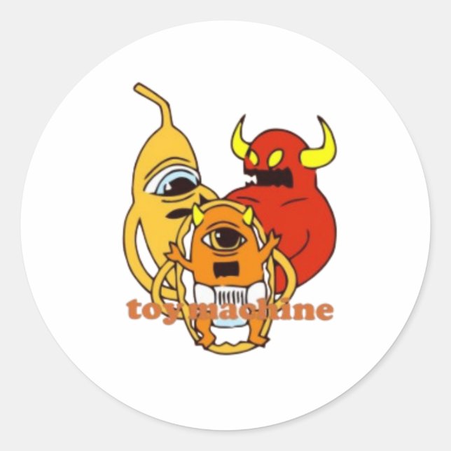 Adesivo Redondo Toy Machine (Frente)