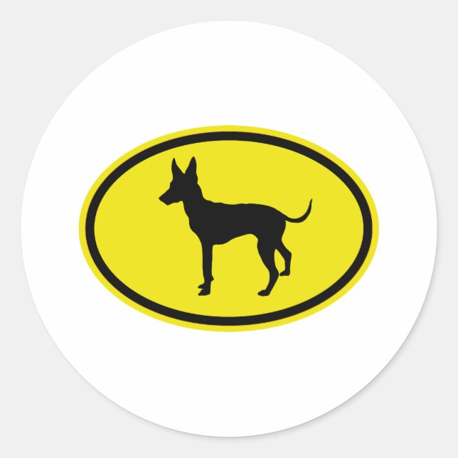 Adesivo Redondo Toy Manchester Terrier (Frente)