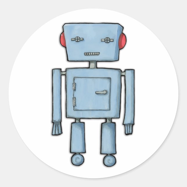 Adesivo Redondo Toy Robot Sticker (Frente)