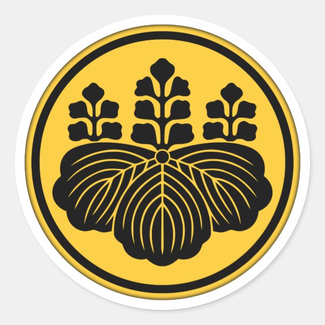 Adesivo Redondo Toyotomi Clan Kamon (Frente)