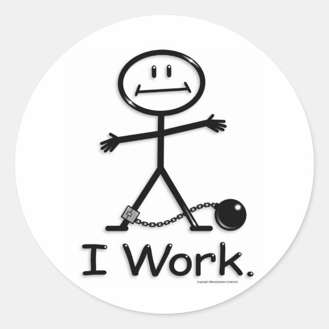 Adesivo Redondo Trabalho (Frente)