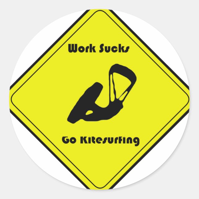 Adesivo Redondo Trabalho ainda é uma droga (Frente)