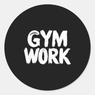 Adesivo Redondo Trabalho de academia musculação fitness treino