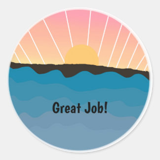 Adesivo Redondo Trabalho de excelente