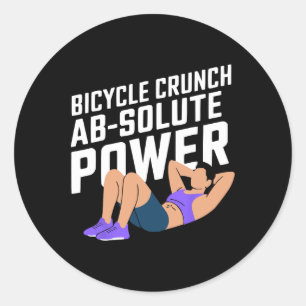 Adesivo Redondo Trabalho de Malhação de Bicicleta de Exercício de