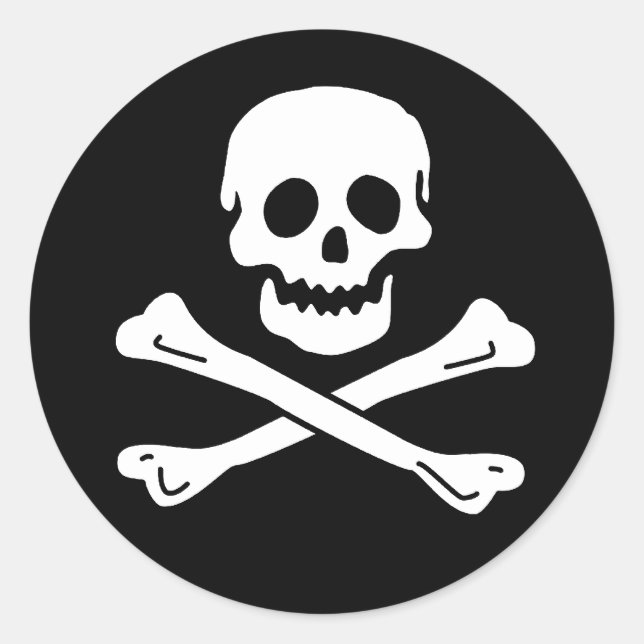 Adesivo Redondo trabalho próprio de jolly-roger-2a (Frente)