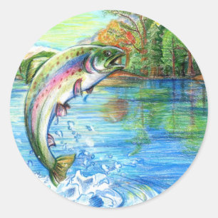 Adesivo Redondo Trabalhos de arte de vencimento por M. Yuan,