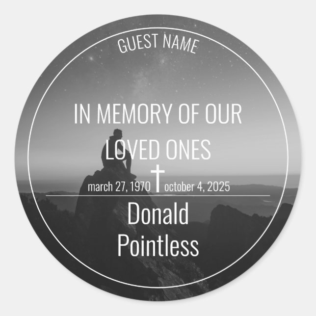 Adesivo Redondo Trabalhos de salvação (Frente)