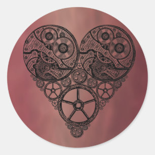 Adesivo Redondo Trabalhos do pulso de disparo de Steampunk e