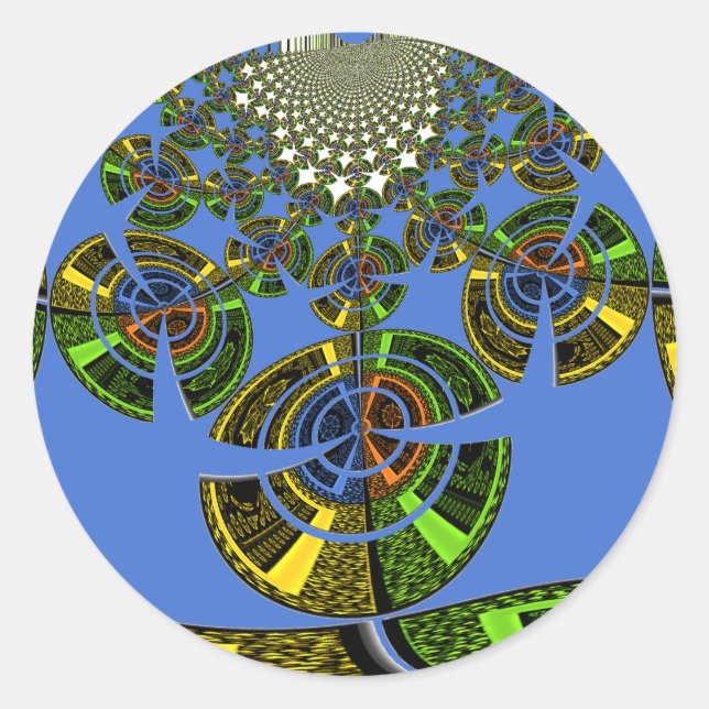 Adesivo Redondo tradição azul (Frente)