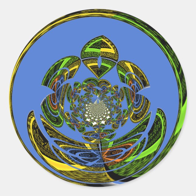 Adesivo Redondo Tradicional Apenas Azul (Frente)