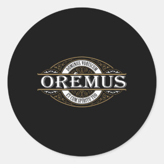 Adesivo Redondo Tradicional Massa Latina Oremus Dominus Vobiscum C
