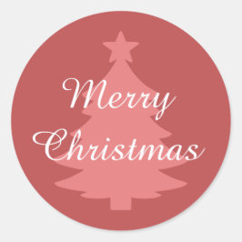 Adesivo Redondo Tradicional - Vermelho Quente - Vinheta de Natal F