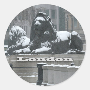 Adesivo Redondo Traffic Square London - Neve