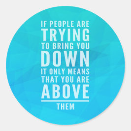 Adesivo Redondo Traga-o para baixo