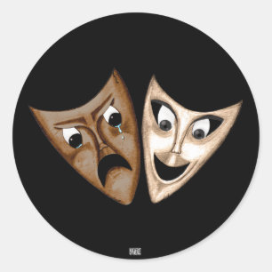 Adesivo Redondo Tragédia & comédia