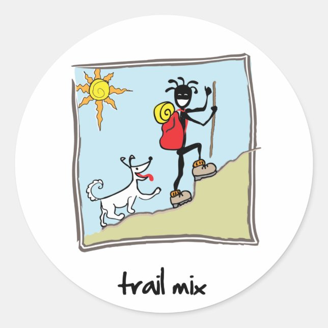 Adesivo Redondo "Trail Mix" (Frente)