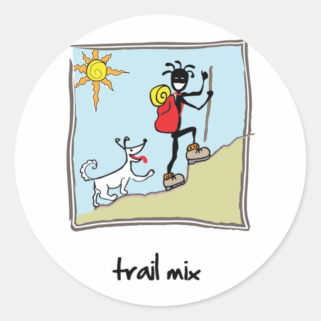 Adesivo Redondo "Trail Mix" (Frente)