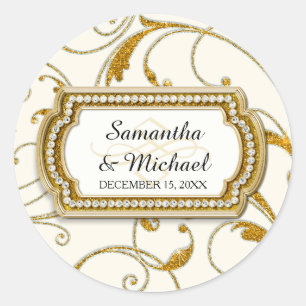 Adesivo Redondo Traje de cerimónia velho Glam da regência de