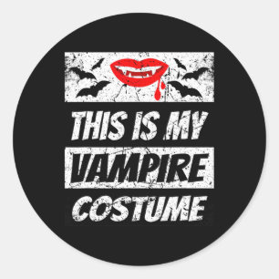 Adesivo Redondo Traje de Dia das Bruxas Fácil de Halloween Retro V