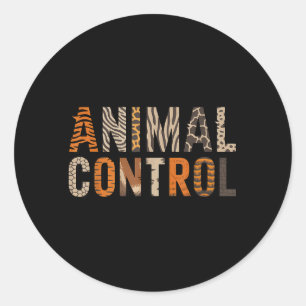 Adesivo Redondo Traje engraçado de controle de animais para o Hall