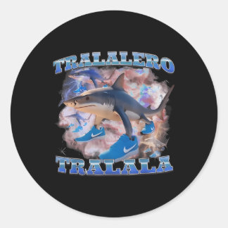 Adesivo Redondo Tralalalero Tralala Funny Memória Italiana Brainro